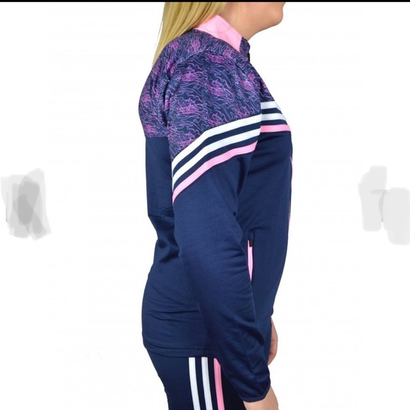 O'NEILLS Girls Donegal GAA Nevis 26 3 Stripe Full Zip Navy & Pink Jacket NEW - Picture 15 of 15